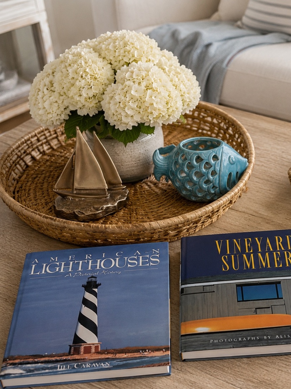 American Lighthouses Hardcover Book - Blue and Black